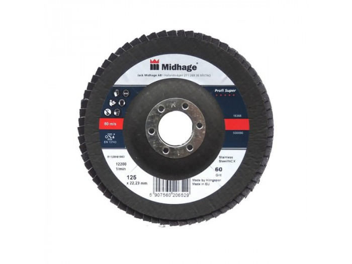 Lamellslipskiva 125mm 60K