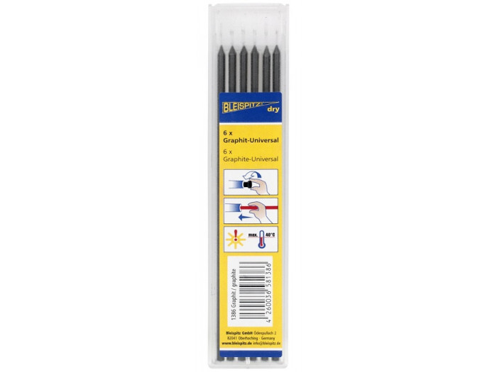 Stift Grafit till Bleispitz Dry 6-pack